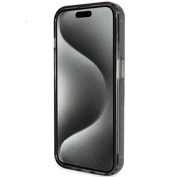 Guess GUHMP15SHRSGSK iPhone 15 / 14 / 13 6.1&quot; czarny/black hardcase Ring Stand Script Glitter MagSafe