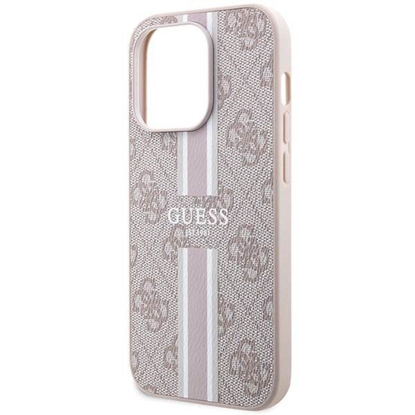 Guess GUHMP15XP4RPSP iPhone 15 Pro Max 6.7&quot; różowy/pink hardcase 4G Printed Stripes MagSafe