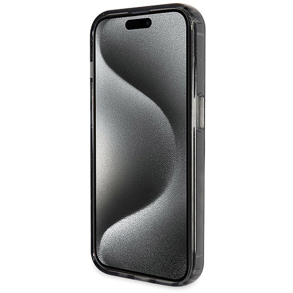 Guess GUHMP13LHRSGSK iPhone 13 Pro / 13 6.1&quot; czarny/black hardcase Ring Stand Script Glitter MagSafe