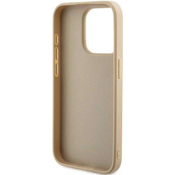 Guess GUHCP15XPSAIRSD iPhone 15 Pro Max 6.7&quot; złoty/gold hardcase Saffiano Iridescent Script