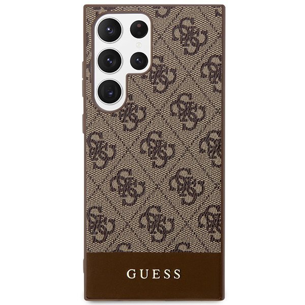 Guess GUHCS24LG4GLBR S24 Ultra S928 brązowy/brown hardcase 4G Stripe Collection