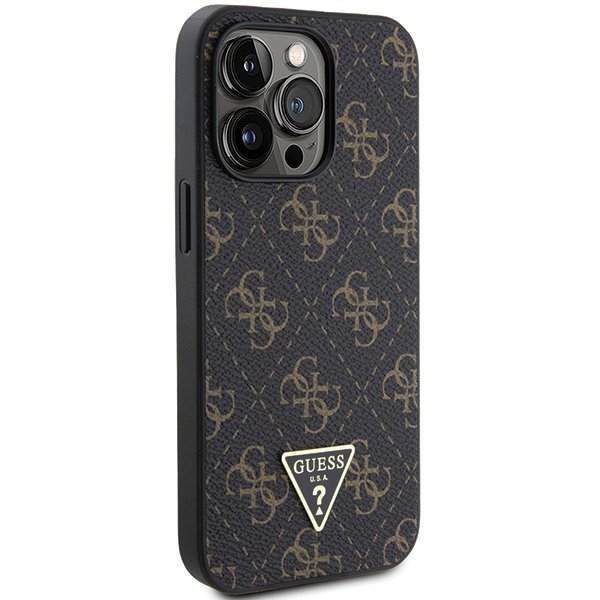 Guess GUHCP13LPG4GPK iPhone 13 Pro / 136.1&quot; czarny/black hardcase 4G Triangle Metal Logo