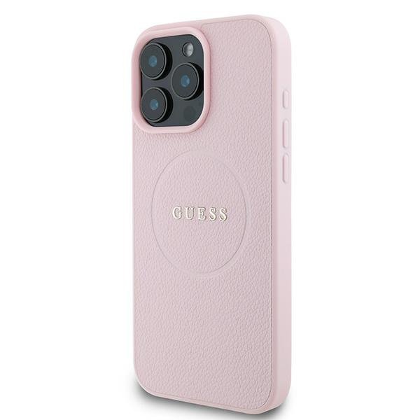 Guess GUHMP15XPGHSMMP iPhone 15 Pro Max 6.7&quot; różowy/pink hardcase Grained Ring MagSafe