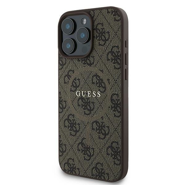 Guess GUHMP16LG4GFRW iPhone 16 Pro6.3&quot; brązowy/brown hardcase 4G Ring Classic Logo MagSafe