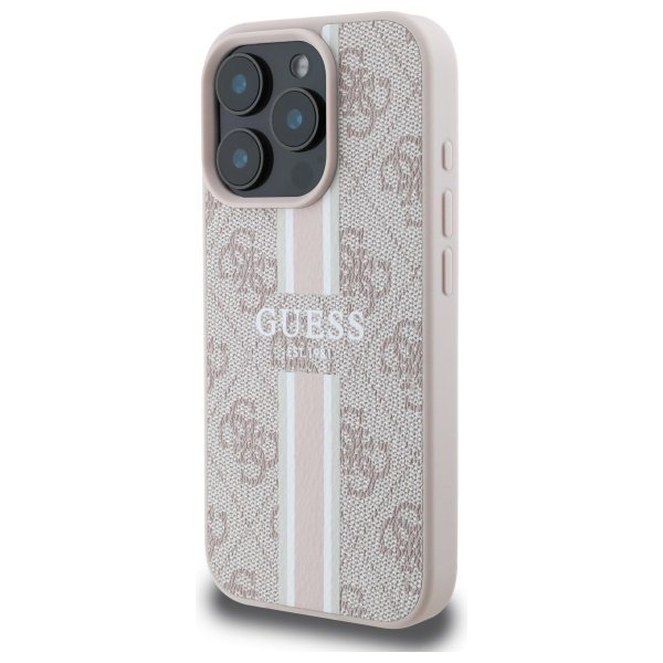 Guess GUHMP16XP4RPSP iPhone 16 Pro Max 6.9&quot; różowy/pink hardcase 4G Printed Stripes MagSafe