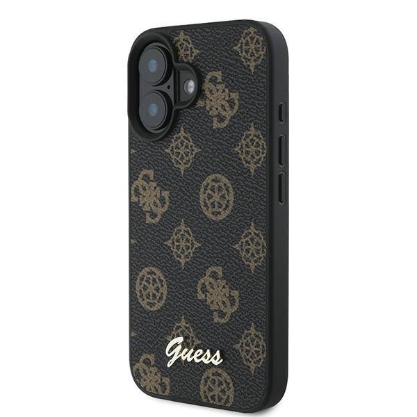 Guess GUHMP16MPGPYSK iPhone 16 Plus 6.7&quot; czarny/black hardcase PU Peony Script MagSafe
