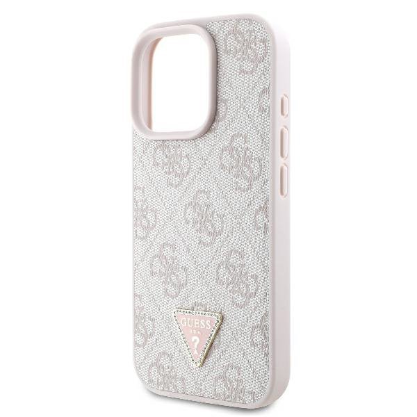 Guess GUHCP16XP4TDPP iPhone 16 Pro Max6.9&quot; różowy/pink hardcase Leather 4G Triangle Strass