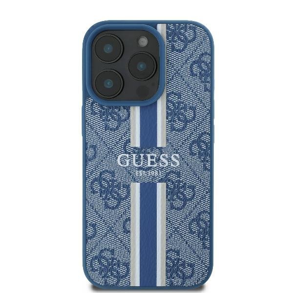 Guess GUHMP16LP4RPSB iPhone 16 Pro6.3&quot; niebieski/blue hardcase 4G Printed Stripes MagSafe