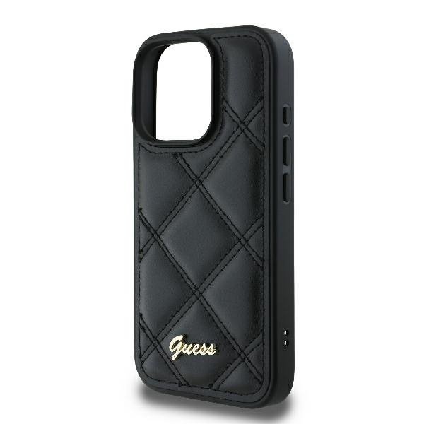 Guess GUHCP16XPSQSQSK iPhone 16 Pro Max6.9&quot; czarny/black hardcase Quilted Metal Logo