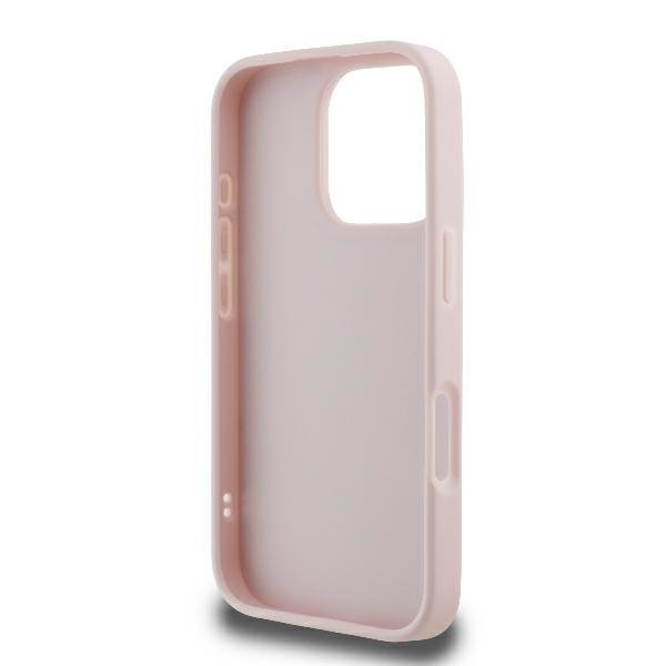 Guess GUHCP16LPSQSQSP iPhone 16 Pro6.3" różowy/pink hardcase Quilted Metal Logo