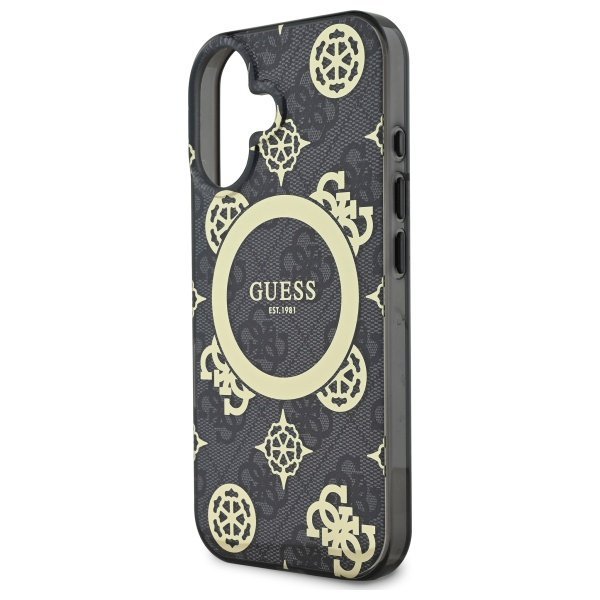 Guess GUHMP16SH4PYEEK iPhone 166.1&quot; czarny/black hardcase IML Peony On 4G Background MagSafe