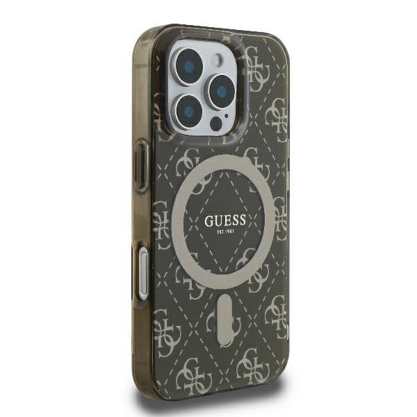 Guess GUHMP16LH4DTEW iPhone 16 Pro 6.3&quot; brązowy/brown hardcase IML 4G Background MagSafe