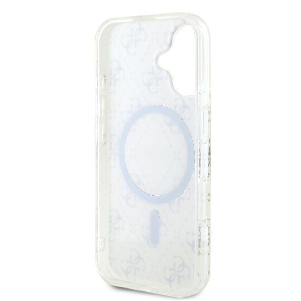 Guess GUHMP16SH4DTEH iPhone 16 6.1&quot; biały/white hardcase IML 4G Background MagSafe