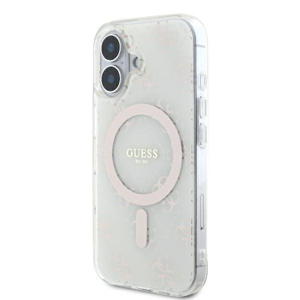 Guess GUHMP16MH4DTEH iPhone 16 Plus6.7&quot; biały/white hardcase IML 4G Background MagSafe
