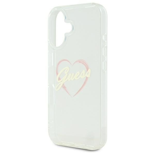 Guess GUHCP16SHCHGSPT iPhone 16 6.1&quot; przeźroczysty/transparent hardcase IML Heart