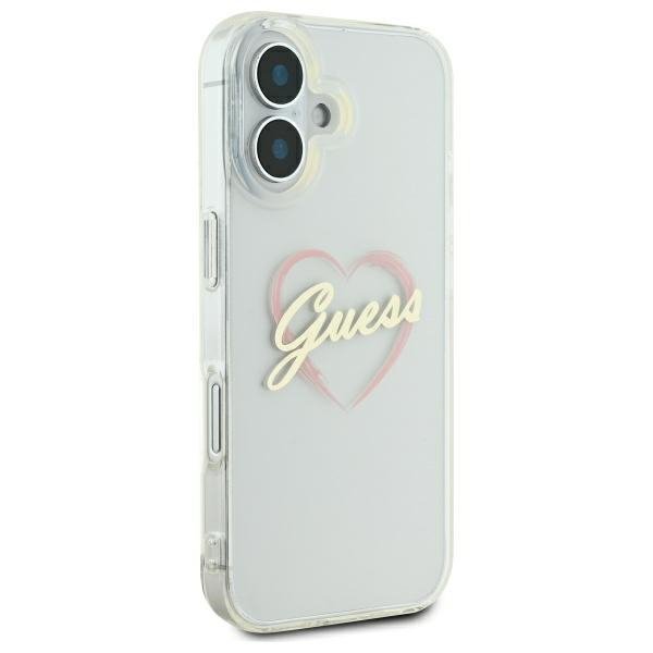 Guess GUHCP16MHCHGSPT iPhone 16 plus6.7&quot; przeźroczysty/transparent hardcase IML Heart