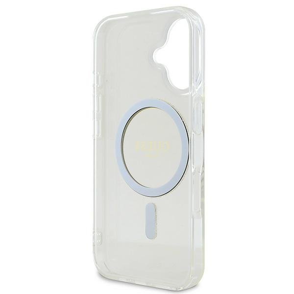 Guess GUHMP16SHFGERET iPhone 166.1&quot; przeźroczysty/transparent hardcase IML Glitter Circle MagSafe