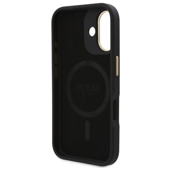 Guess GUHMP16MU4GPRK iPhone 16 Plus 6.7&quot; czarny/black hardcase 4G Logo Plate MagSafe