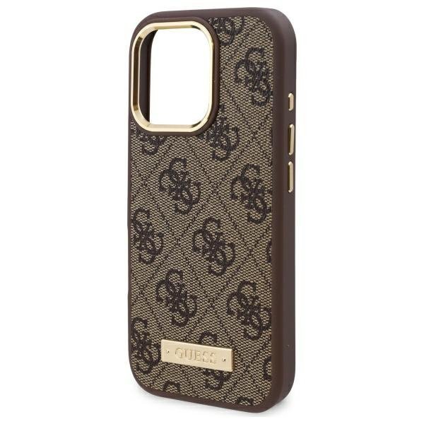 Guess GUHMP16LU4GPRW iPhone 16 Pro6.3&quot; brązowy/brown hardcase 4G Logo Plate MagSafe