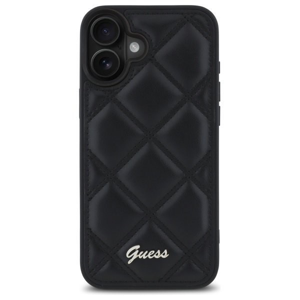 Guess GUHCP16SPSQSQSK iPhone 166.1&quot; czarny/black hardcase Quiled Metal Logo