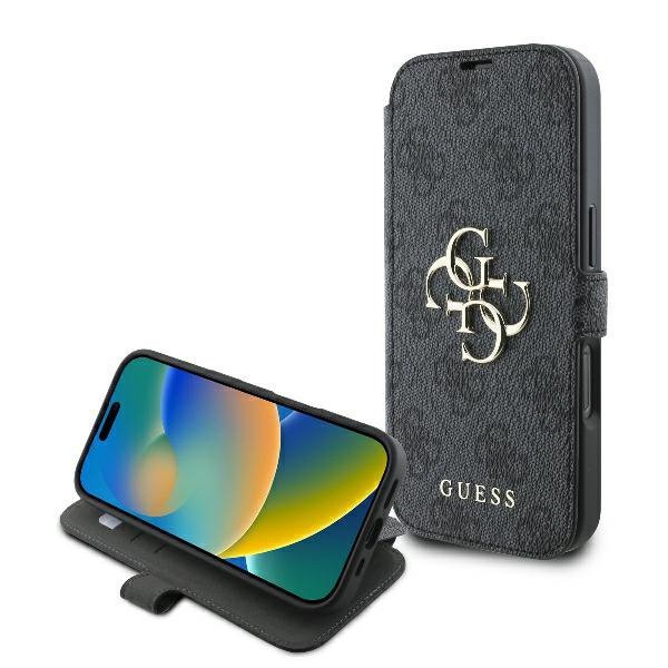 Guess GUBKP16L4GMGGR iPhone 16 Pro6.3&quot; czarny/black book 4G Metal Logo