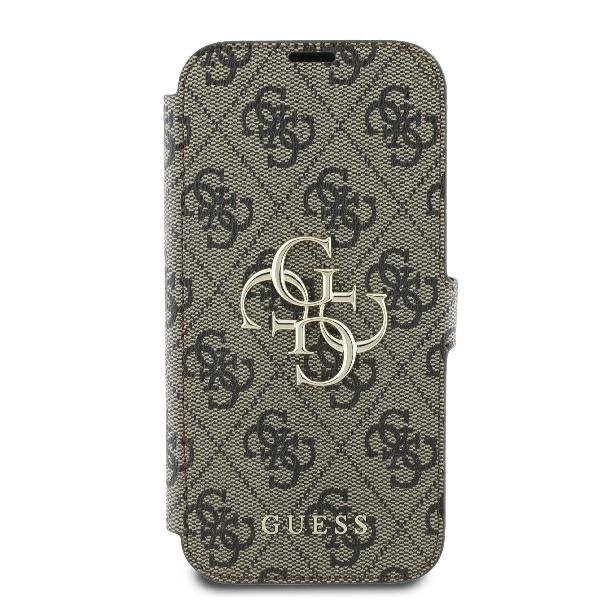Guess GUBKP16S4GMGBR iPhone 166.1&quot; brązowy/brown book 4G Metal Logo