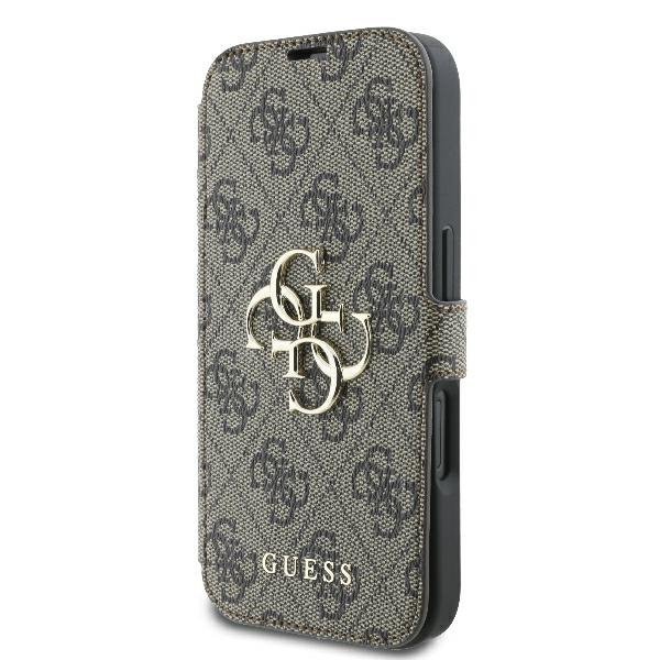 Guess GUBKP16M4GMGBR iPhone 16 Plus6.7&quot; brązowy/brown book 4G Metal Logo