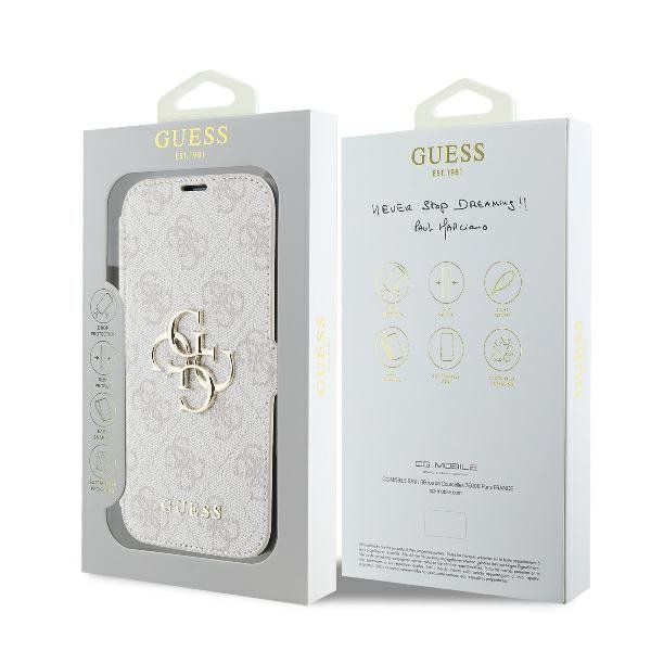 Guess GUBKP16S4GMGPI iPhone 166.1&quot; różowy/pink book 4G Metal Logo