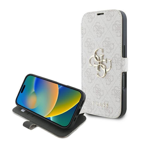 Guess GUBKP16M4GMGPII iPhone 16 Plus6.7&quot; różowy/pink book 4G Metal Logo