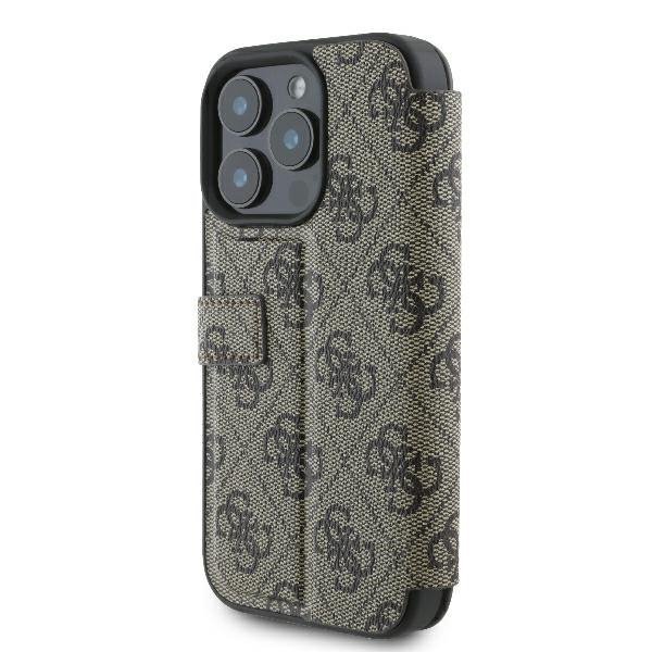 Guess GUBKP16X4GMGBR iPhone 16 Pro Max 6.9&quot; brązowy/brown book 4G Metal Logo