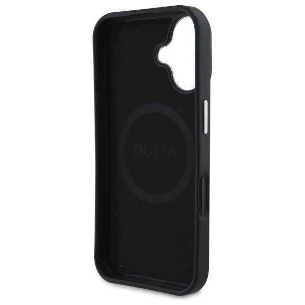 Guess GUHMP16SPGTSPSK iPhone 166.1&quot; czarny/black hardcase Grained Triangle MagSafe