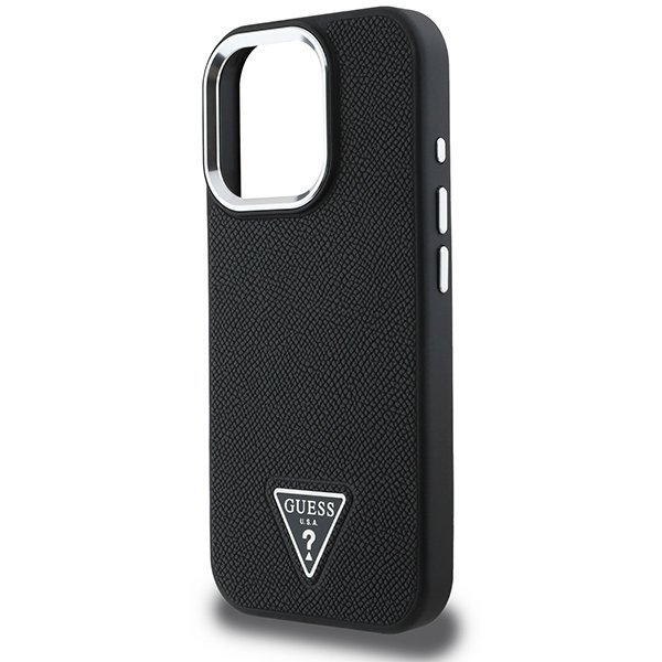 Guess GUHMP16LPGTSPSK iPhone 16 Pro6.3&quot; czarny/black hardcase Grained Triangle MagSafe