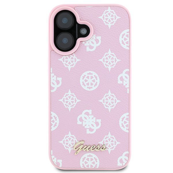 Guess GUHMP16MPGPYSP iPhone 16 Plus6.7&quot; różowy/pink hardcase Peony Script Logo MagSafe