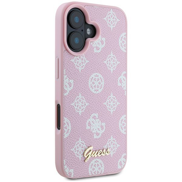 Guess GUHMP16MPGPYSP iPhone 16 Plus6.7&quot; różowy/pink hardcase Peony Script Logo MagSafe