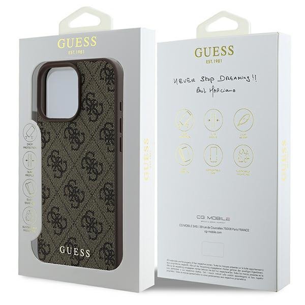 Guess GUHCP16XG4GFBR iPhone 16 Pro Max6.9&quot; brązowy/brown hard case 4G Classic