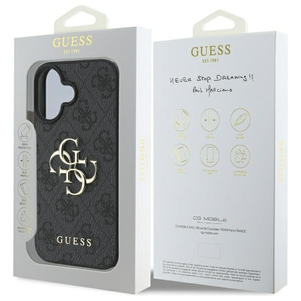 Guess GUHCP16M4GMGGR iPhone 16 Plus 6.7&quot; czarny/black hardcase 4G Big Logo