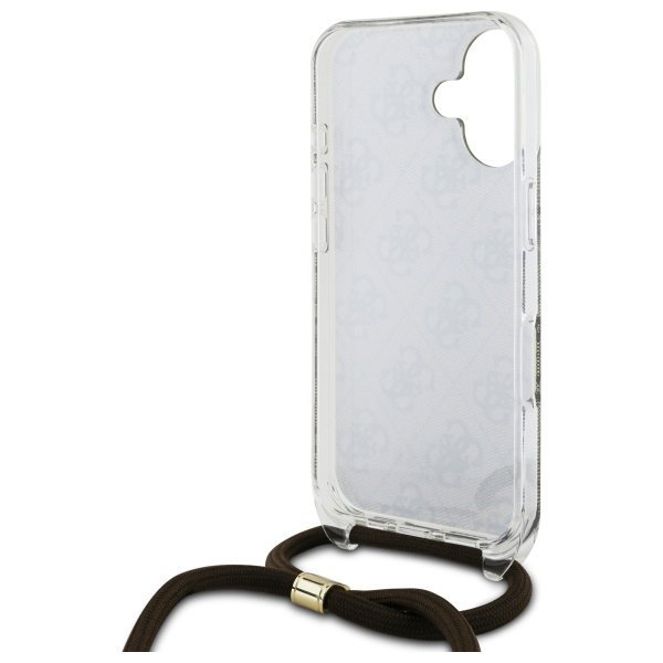 Guess GUHCP16SHC4SEW iPhone 16 6.1&quot;      brązowy/brown hardcase Crossbody Cord 4G Print