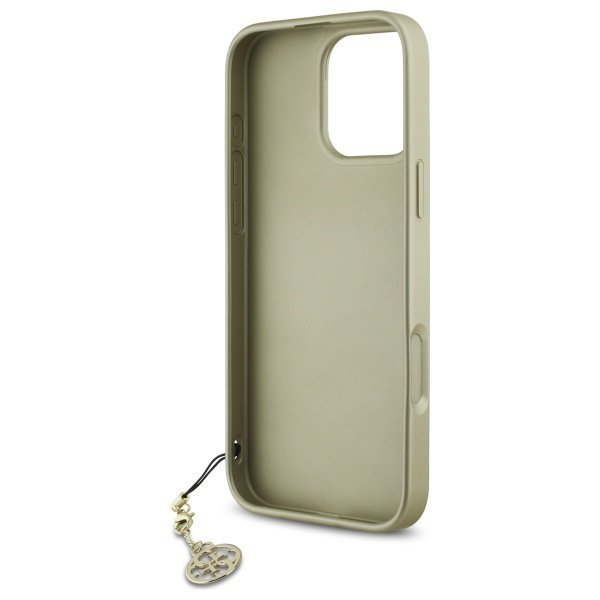 Guess GUHCP16LGF4GBR iPhone 16 Pro 6.3&quot;  brązowy/brown hardcase 4G Charms Collection