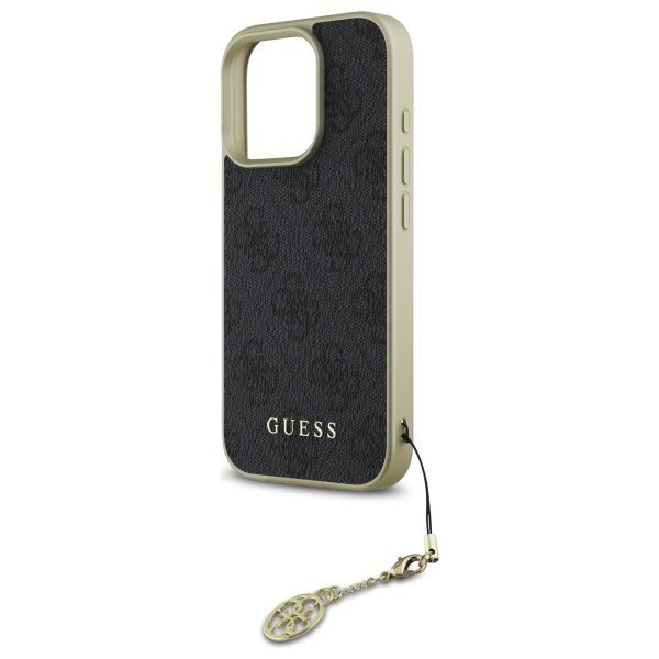 Guess GUHCP16XGF4GGR iPhone 16 Pro Max   6.9&quot; czarny/black hardcase 4G Charms Collection