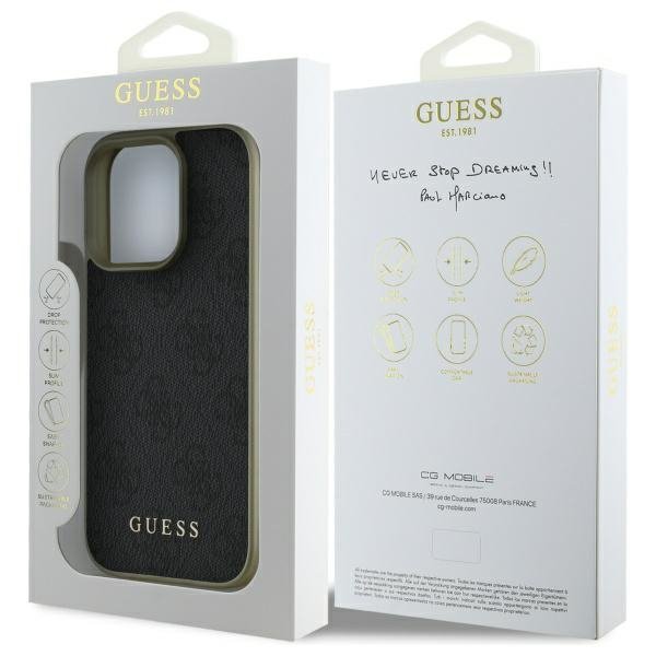Guess GUHCP16XGF4GGR iPhone 16 Pro Max   6.9&quot; czarny/black hardcase 4G Charms Collection