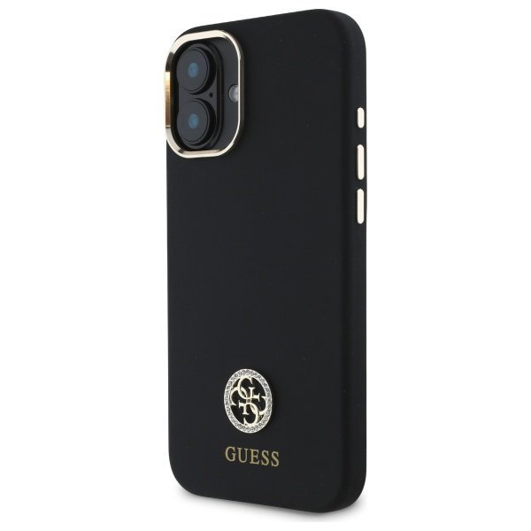 Guess GUHCP16SM4DGPK iPhone 16 6.1&quot;      czarny/black hardcase Silicone Logo Strass 4G