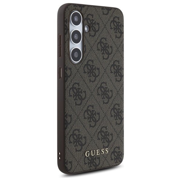 Guess GUHCS24FEG4GFBR S24 FE S721        brązowy/brown hardcase 4G Metal Gold Logo