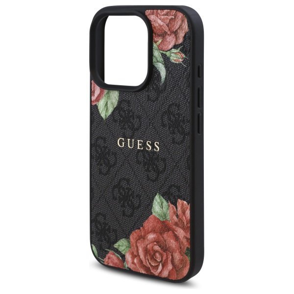 Guess GUHMP16XP4ROPEMCK iPhone 16 Pro    Max 6.9&quot; czarny/black hardcase 4G Flowers Print MagSafe
