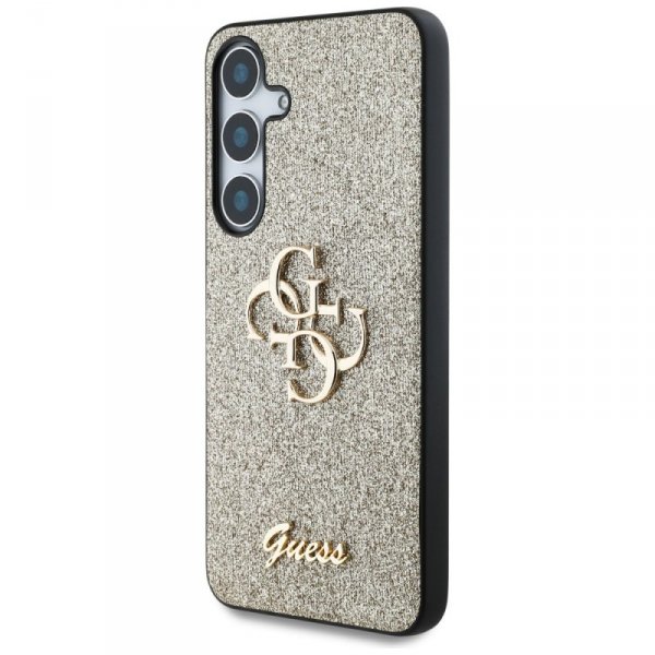 Etui Guess Fixed Glitter Big 4G Metal    Logo do Samsung Galaxy S25 złoty