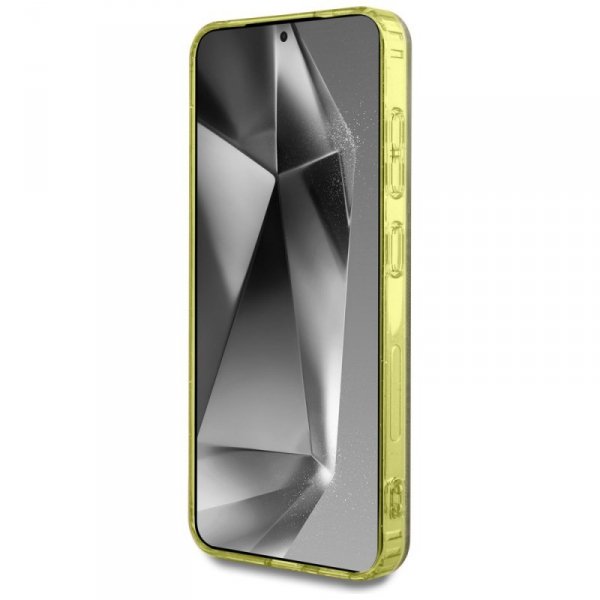 Etui Guess 4G Background Gold            Electroplated Peony Pattern MagSafe do Samsung Galaxy S25 brązowy