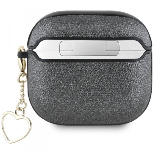 Etui Guess Metallic Script Charm do      AirPods 4 czarny