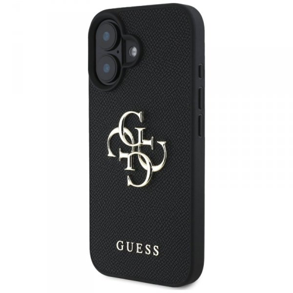Etui Guess Grained Big 4G Logo Small     Classic Logo do iPhone 16 czarny