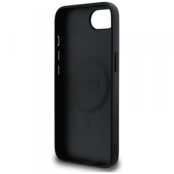 Etui Guess 4G Ring Classic Logo MagSafe  do iPhone 16e czarny