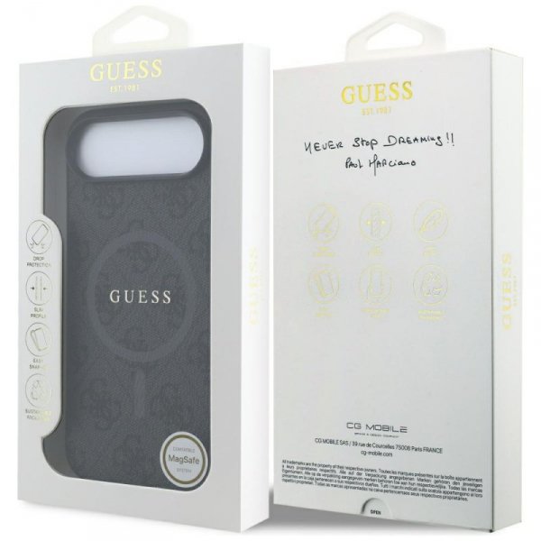 Etui Guess 4G Ring Classic Logo MagSafe  do iPhone Air czarny