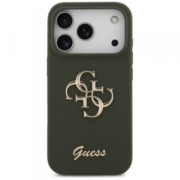 Etui Guess Silicone Big 4G Script do     iPhone 17 Pro khaki